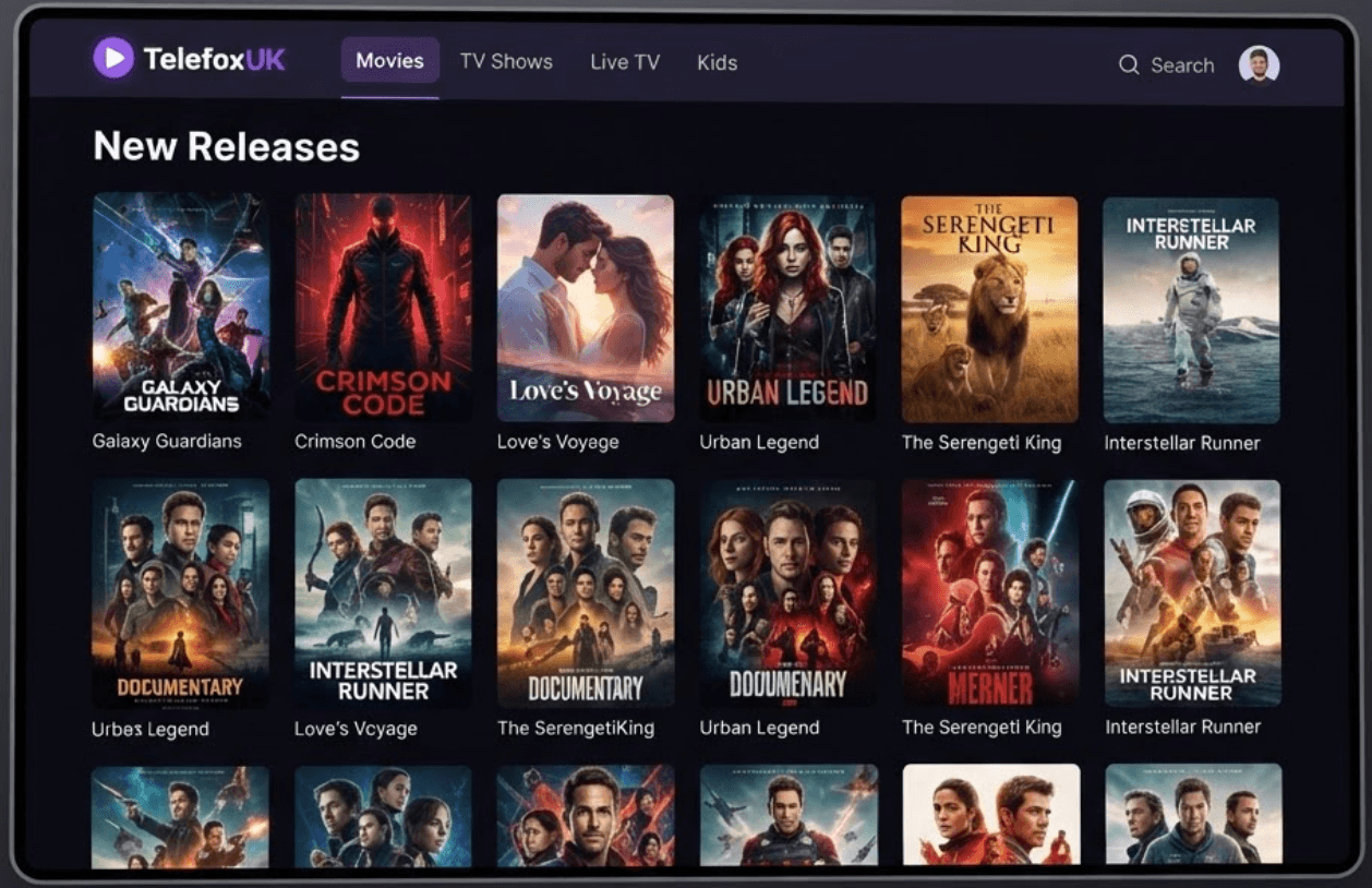 Unlimited IPTV UK Entertainment - Movies and VODs